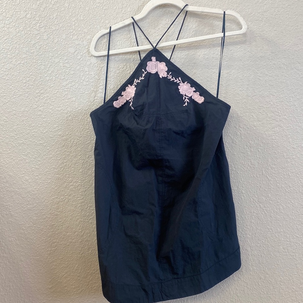 Free People Embroidered Halter Dress